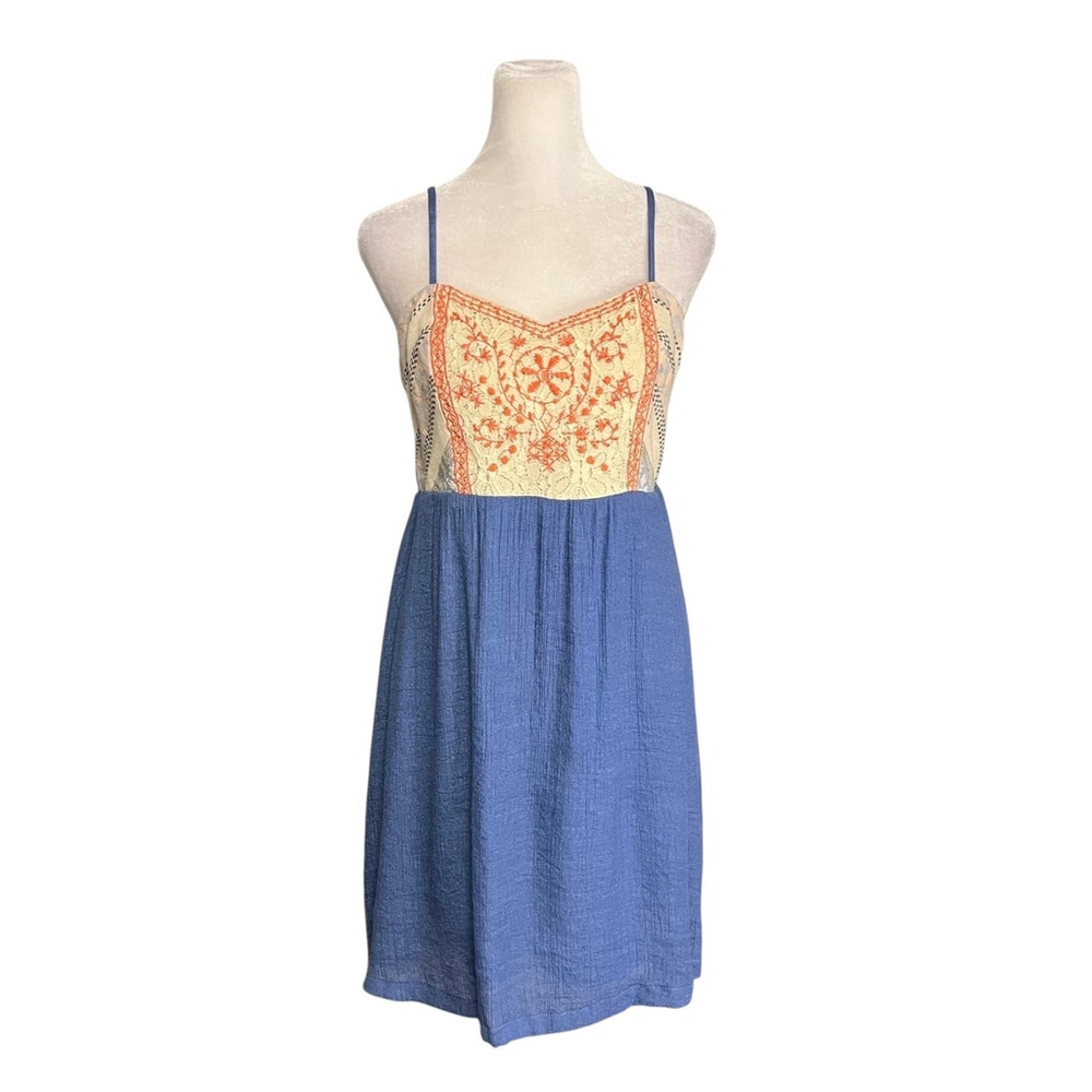 Flying Tomato Blue Strappy Boho Sundress Size Large NWT